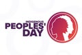 Indigenous Peoples Day. Holiday concept. Template for background, banner, card, poster with text inscription. Vector Royalty Free Stock Photo