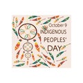 INDIGENOUS PEOPLES DAY vector illustration