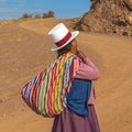 Indigenous peruvian Quechua woman, Cusco, Peru Royalty Free Stock Photo