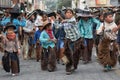 Indigenous quechua children at Inti Raymi in Cotacachi Ecuador