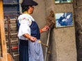 Indigenous Quechua Woman Spinning Wool