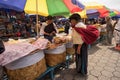 Indigenous quechua women in the market