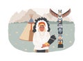 Indigenous religion isolated concept vector illustration.