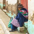 Woman Portrait in Tarabuco, Sucre, Bolivia Royalty Free Stock Photo