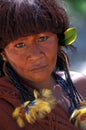 Indigenous woman from the Wayapi tribe in the Brazilian Amazon