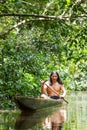 Indigenous Wooden Canoe Royalty Free Stock Photo