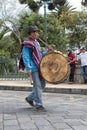 Indigenous young kichwa man at Corpus Christi Ecuador