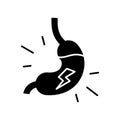 Indigestion black glyph icon