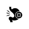 Indigestion line icon. Isolated vector element.