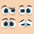 Indignant eyes set vector illustration design isolated