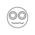 an indignant smiley icon. Element of web for mobile concept and web apps icon. Thin line icon for website design and development,
