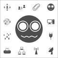 an indignant smiley icon. web icons universal set for web and mobile
