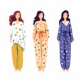 Indigo And Amber Pajamas: Serene Faces And Vibrant Colors For Girls And Women