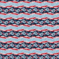 Indigo blue horizontal broken stripe nautical seamless pattern. Modern marine line striped sailor print. Classic