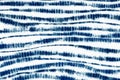 Indigo Blue Shibori Tie dye fabric texture pattern. White and Blue colors