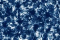 Indigo Blue Shibori Tie dye fabric texture pattern. White and Blue colors