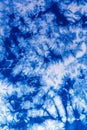 Indigo blue tie dye pattern abstract background Royalty Free Stock Photo