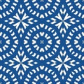 Indigo blue tile in traditional mediterranean, spanish, portuguese style.