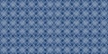 Indigo Cell Graphic Vector Seamless Pattern. Blue