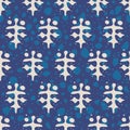 Indigo dabu abstract decorative seamless pattern Royalty Free Stock Photo