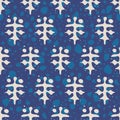 Indigo dabu abstract decorative seamless pattern Royalty Free Stock Photo