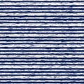 Indigo dyed fabric stripe line pattern texture. Seamless textile fashion cloth dye resist all over print. Japanese