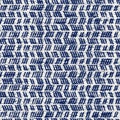 Indigo dyed fabric stripe line pattern texture. Seamless textile fashion cloth dye resist all over print. Japanese