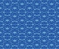 Indigo dyed ikat seamless pattern. Creative ornament textile design