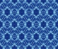 Indigo dyed textile seamless pattern. Original ikat stylish background