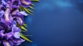 Indigo Iris: A Tropical Still Life Composition With Exotic Atmosphere Royalty Free Stock Photo