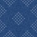 Indigo Line Scottish Vector Seamless Pattern. Ink