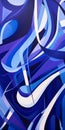 Indigo And Indigo: A Musical Color Fields Painting Royalty Free Stock Photo
