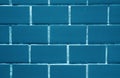 Indigo, Navy Blue Colored Bricks Wall, for Background, Texture