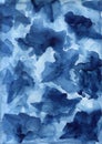 Indigo navy blue pattern abstract grunge and splash watercolor beautiful shibori tie dye paint Texture decoration on white