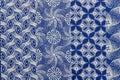 Indigo pattern on printed cloth - Fabric texture background