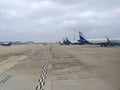 IndiGo planes at the T1 terminal at KempegowdaInternational Airport Bengaluru, India.