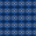 Indigo seamless portuguese ethnic tiles azulejos Blue ikat spanish tile pattern Italian majolica Mexican puebla talavera. Moroccan