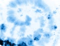 Indigo Tie Dye. Color Water Texture. Abstract Circle. Royalty Free Stock Photo