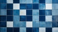 Indigo Tile Wall Dark Blue And White Squares For Playroom Floor