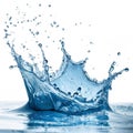 Indigo water splashes illustration Royalty Free Stock Photo