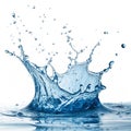 Indigo water splashes illustration Royalty Free Stock Photo