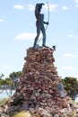 Indio Tehuelche monument in Puerto Madryn, a city in Chubut Province, Patagonia, Argentina