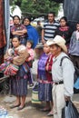 Indios maya at the market of Chichicastenango Royalty Free Stock Photo