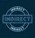 Indirect. Glowing round badge.