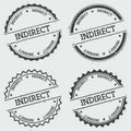 Indirect insignia stamp isolated on white. Royalty Free Stock Photo