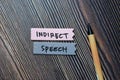 Indirect Speech write on sticky notes isolated on office desk Royalty Free Stock Photo