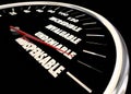 Indispensible Undeniable Praise Compliments Speedometer Royalty Free Stock Photo