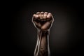 Indistinct Raised fist blurry. Generate AI