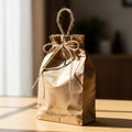 Indistinct and softly blurred emphasizing the bag s simple yet Royalty Free Stock Photo