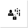 Individual data glyph icon